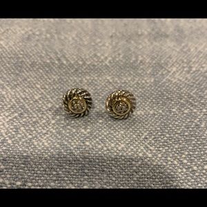 David Yurman Diamond Cookie Stud Earrings